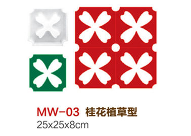 الصين ديكور قرميد الرصيف درايف باوفر قوالب قابلة لإعادة الاستخدام المتشابكة 25 * 25 * 4 سم مصنع